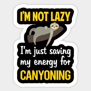 Funny Lazy Canyoning Canyoneering Sticker